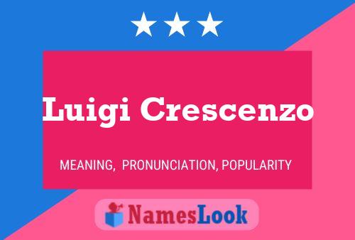 Luigi Crescenzo Name Poster