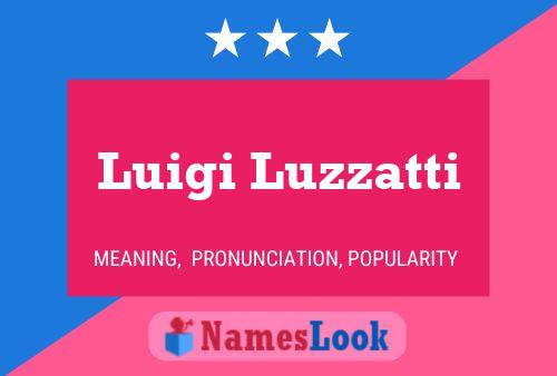 Luigi Luzzatti Name Poster