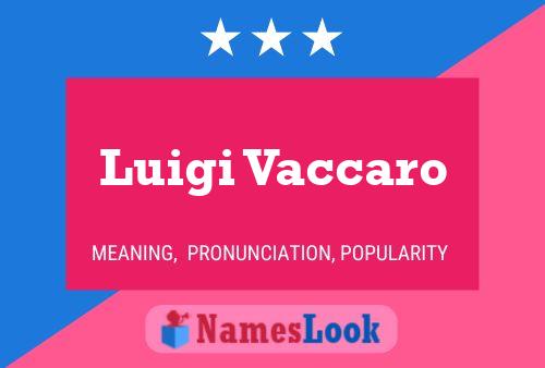 Luigi Vaccaro Name Poster