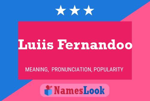 Luiis Fernandoo Name Poster