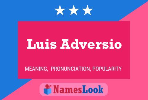 Luis Adversio Name Poster