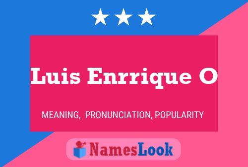 Luis Enrrique O Name Poster