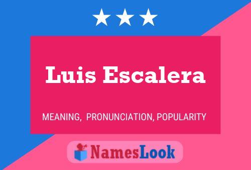 Luis Escalera Name Poster