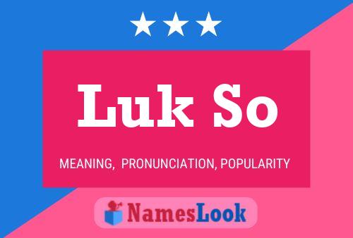 Luk So Name Poster