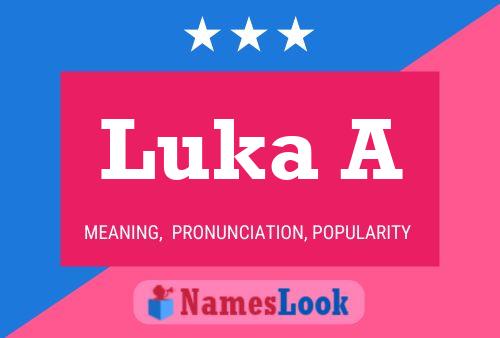 Luka A Name Poster