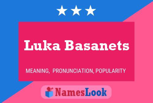 Luka Basanets Name Poster