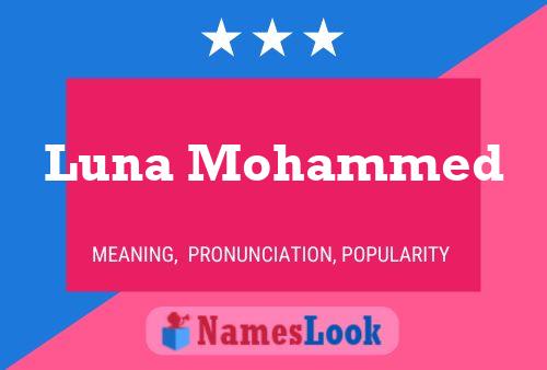 Luna Mohammed Name Poster