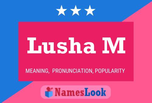 Lusha M Name Poster