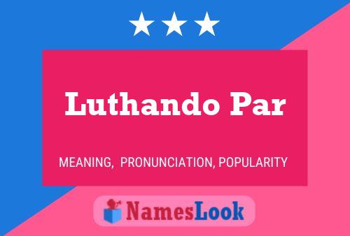 Luthando Par Name Poster