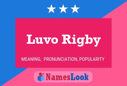 Luvo Rigby Name Poster