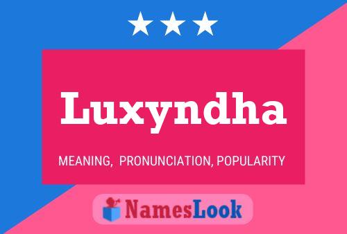 Luxyndha Name Poster