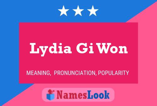 Lydia Gi Won Name Poster