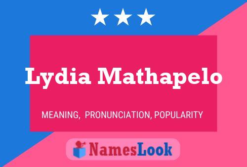 Lydia Mathapelo Name Poster