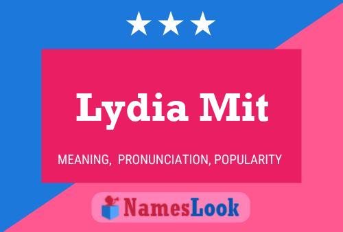 Lydia Mit Name Poster