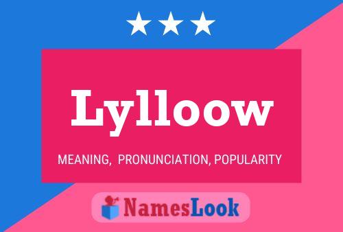 Lylloow Name Poster