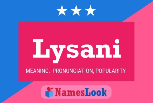 Lysani Name Poster