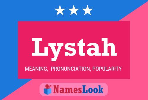 Lystah Name Poster