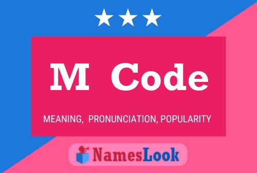 M  Code Name Poster