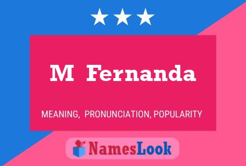 M  Fernanda Name Poster