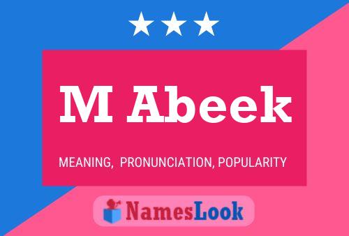 M Abeek Name Poster