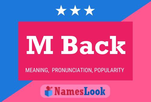 M Back Name Poster