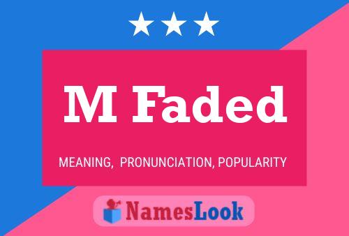 M Faded Name Poster