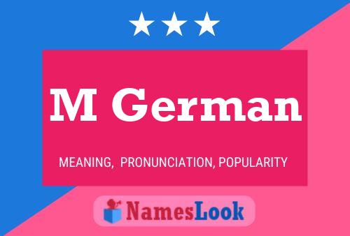 M German Name Poster