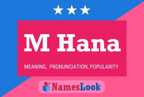 M Hana Name Poster