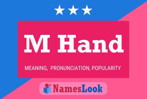 M Hand Name Poster