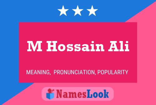 M Hossain Ali Name Poster