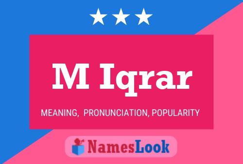 M Iqrar Name Poster