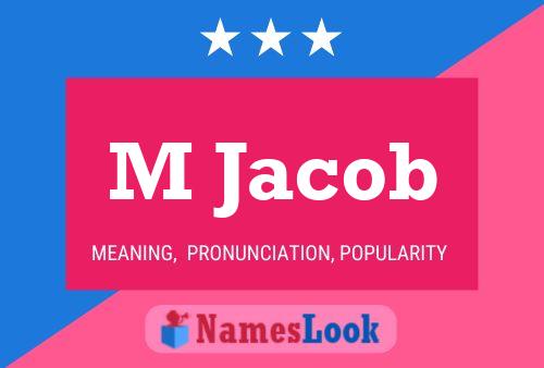 M Jacob Name Poster