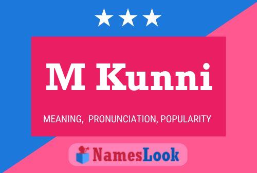 M Kunni Name Poster