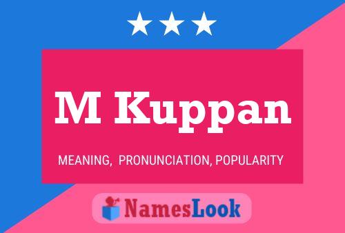 M Kuppan Name Poster