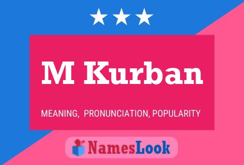 M Kurban Name Poster