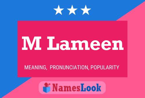 M Lameen Name Poster