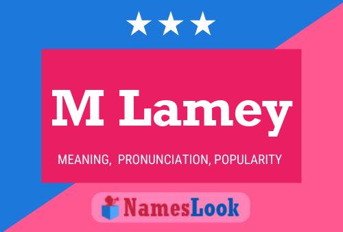 M Lamey Name Poster