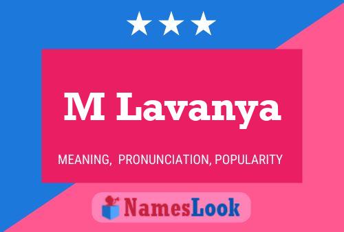 M Lavanya Name Poster