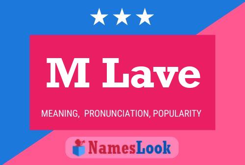 M Lave Name Poster