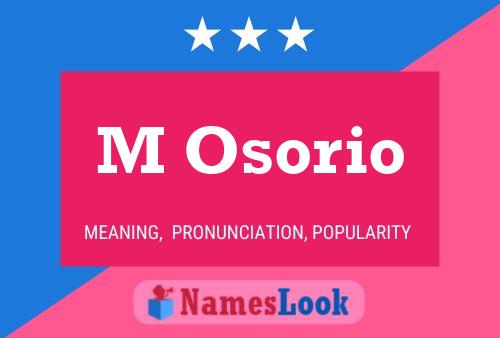 M Osorio Name Poster