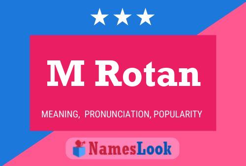 M Rotan Name Poster