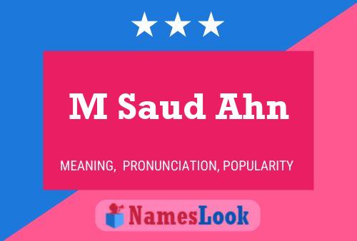 M Saud Ahn Name Poster