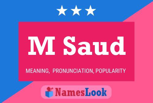 M Saud Name Poster