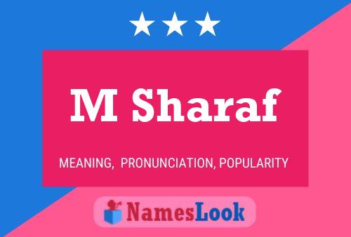 M Sharaf Name Poster