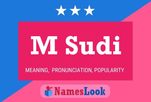 M Sudi Name Poster