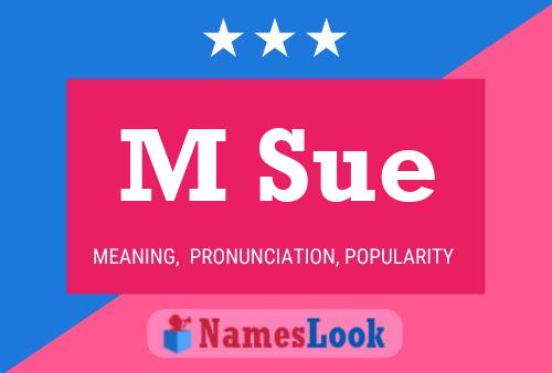 M Sue Name Poster