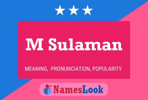 M Sulaman Name Poster