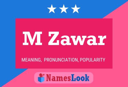 M Zawar Name Poster