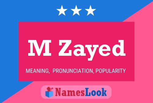 M Zayed Name Poster