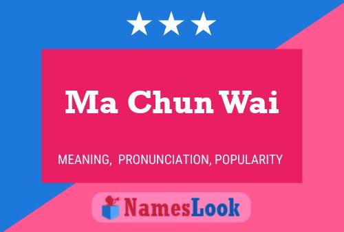 Ma Chun Wai Name Poster